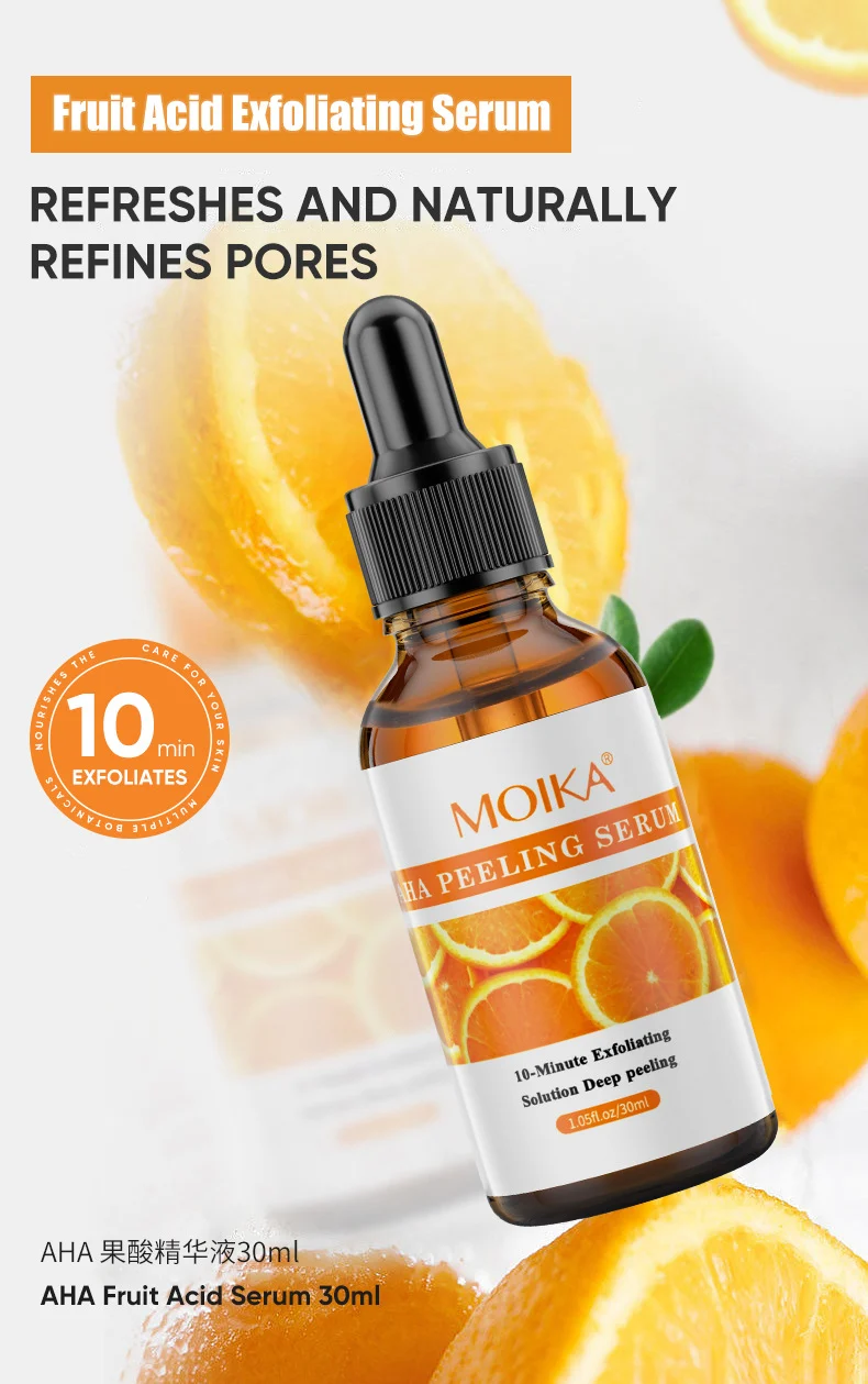MOIKA AHA 30ml Fruit Acid Exfoliating Serum for Pores, Brightening & Smooth Skin 1 aha fruit acid serum spu693539930853 desc 1