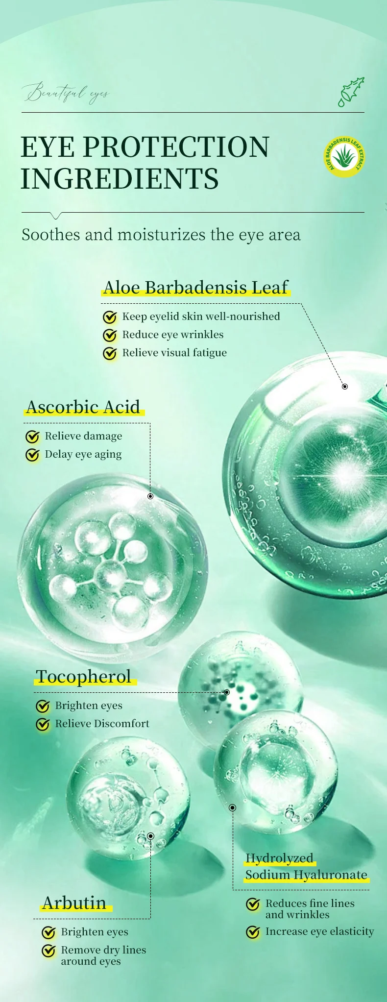 MOIKA Aloe Vera Eye Serum 30ml Dark Circles Treatment Reduce Puffiness 4 aloe vera eye serum spu735518993077 desc 4