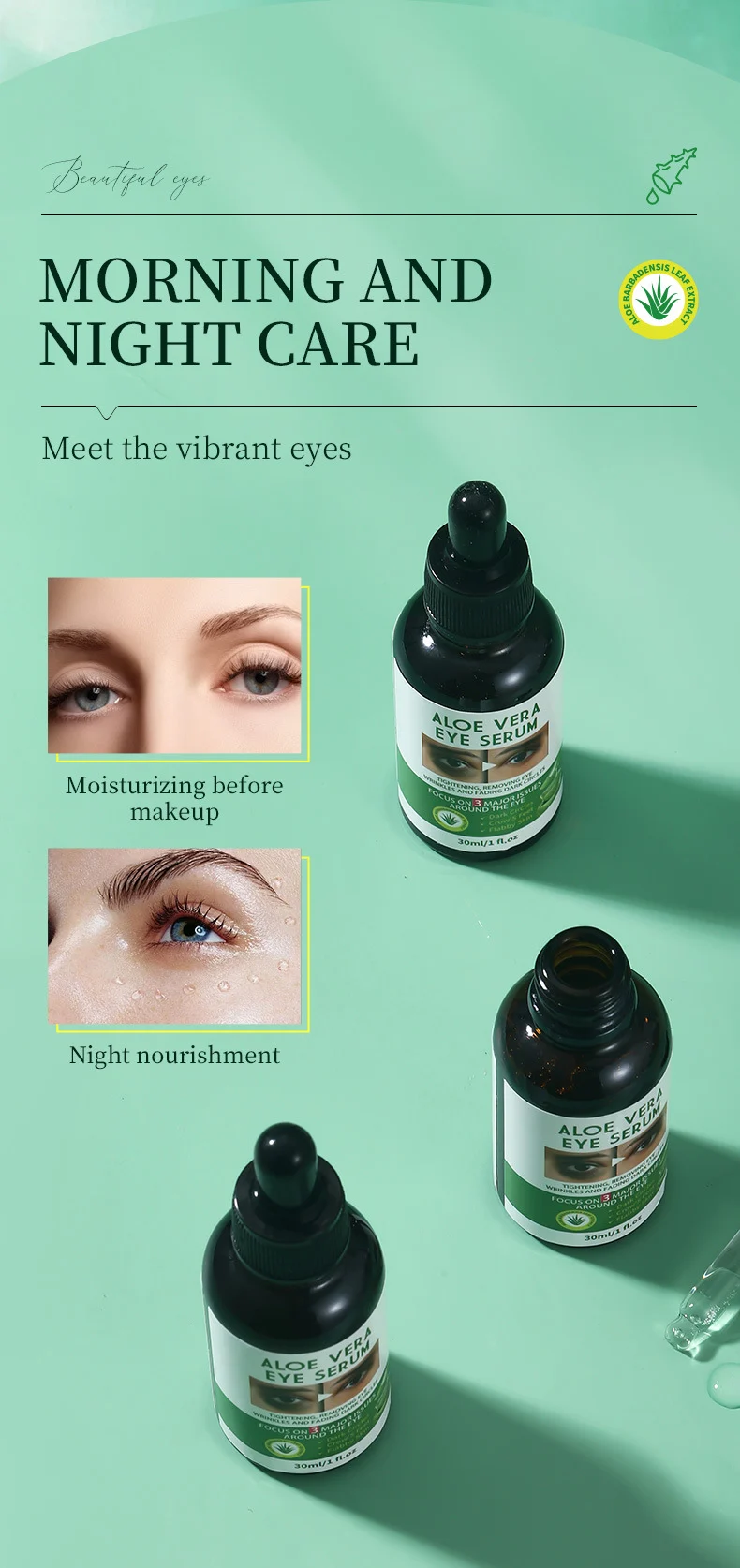 MOIKA Aloe Vera Eye Serum for Dark Circles & Fine Lines, 30ml 5 aloe vera eye serum spu878710479112 desc 5