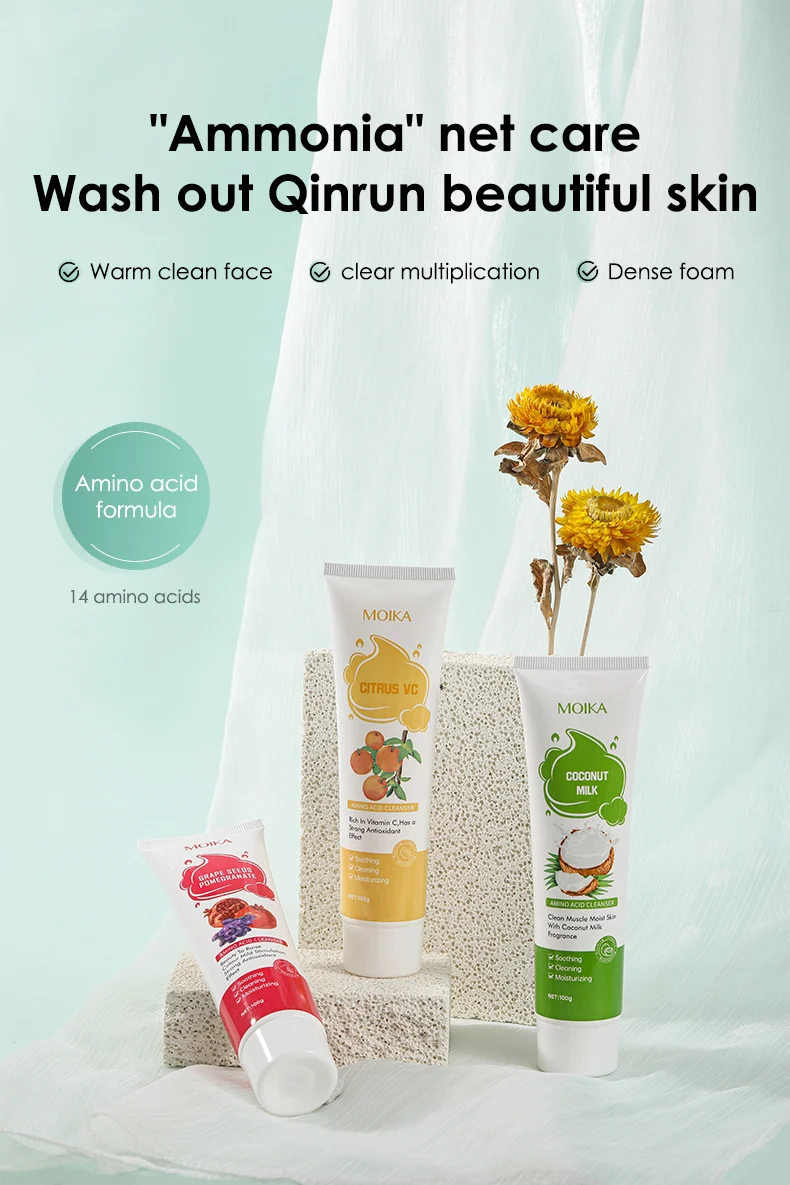 MOIKA Amino Acid Cleanser 100g - Gentle Hydrating Face Wash with Citrus VC 1 amino acid cleanser spu736468611276 desc 1