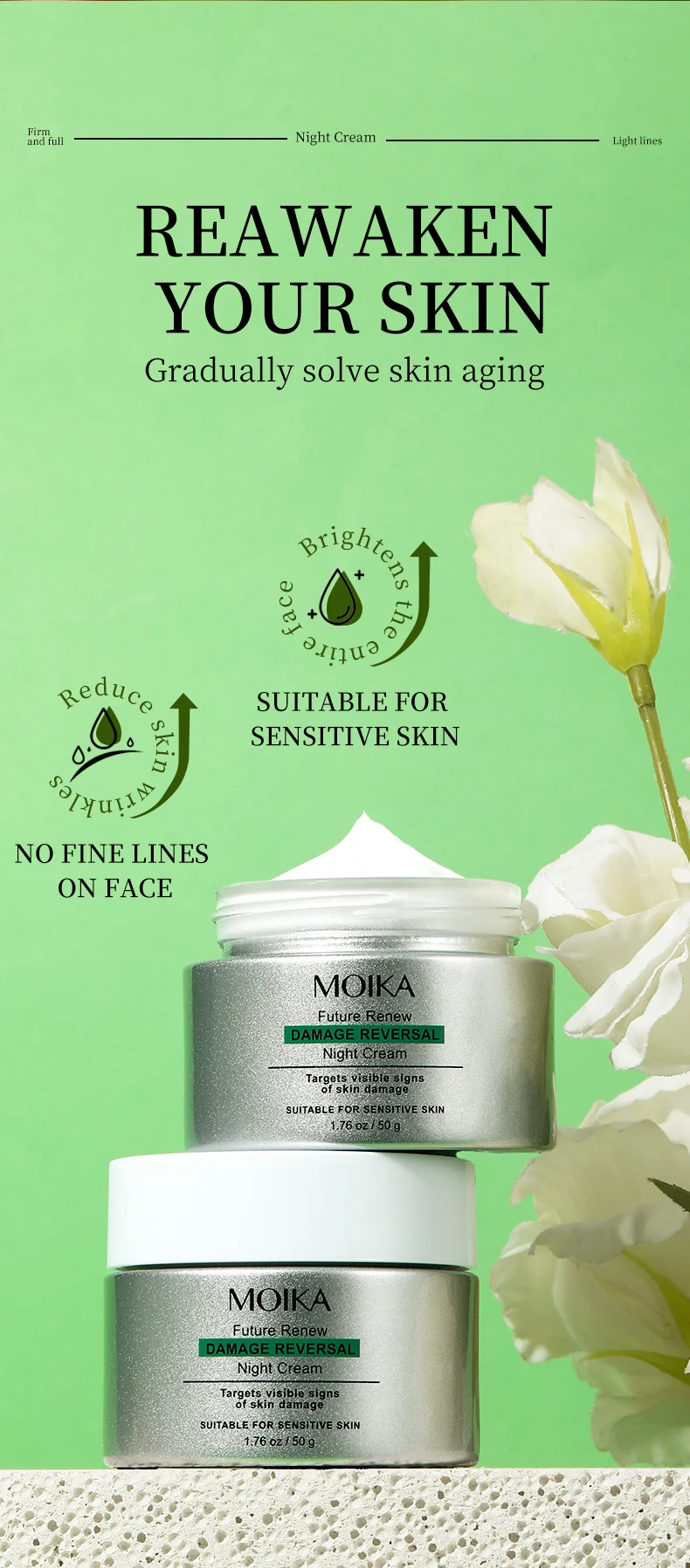 MOIKA Future Renew Damage Reversal Night Cream for Youthful, Firm Skin 3 anti aging night cream spu934450662173 desc 3