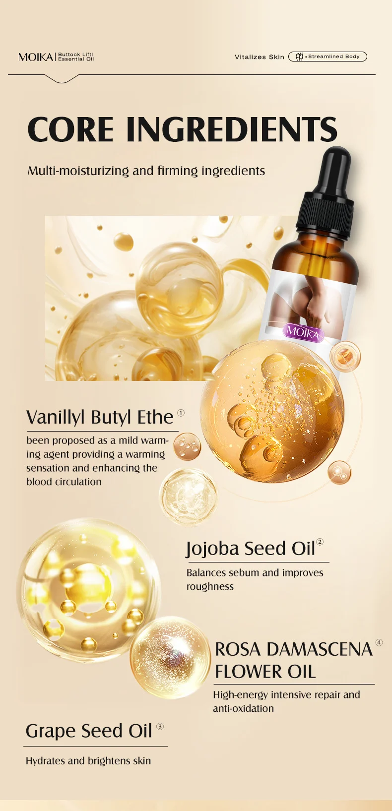 MOIKA Buttock Lift Essential Oil for Firming, Shaping & Moisturizing 4 buttock lift essential oil spu994706442873 desc 4