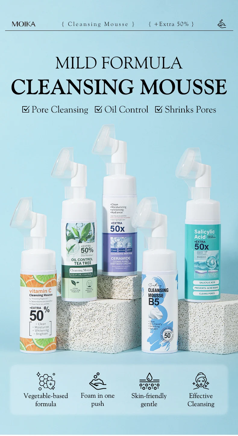 MOIKA Cleansing Mousse with Vitamin C & Salicylic Acid for Pore Cleansing & Oil Control 1 cleansing foam mousse spu669863454534 desc 1
