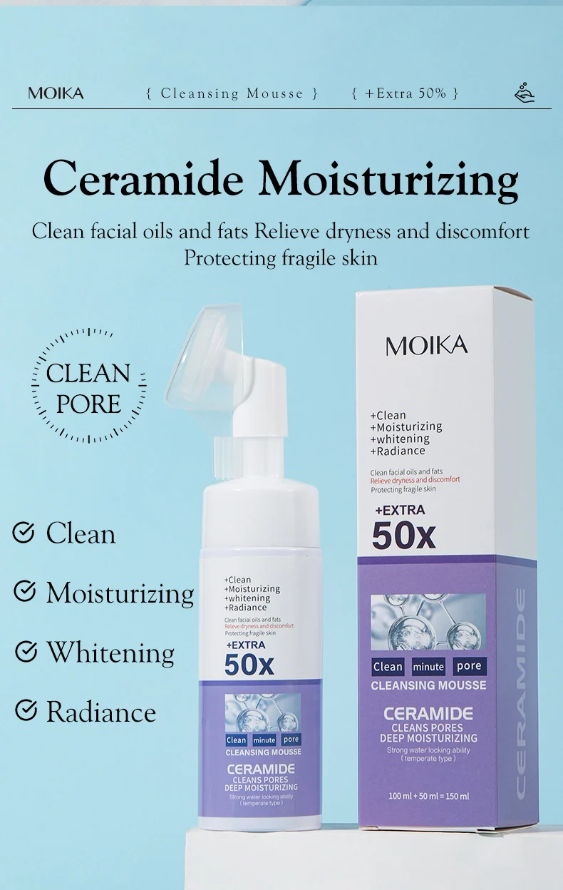 MOIKA Cleansing Mousse for Oil Control & Moisturizing, Gentle Foaming Face Wash 7 cleansing mousse foaming face wash spu660245808957 desc 7
