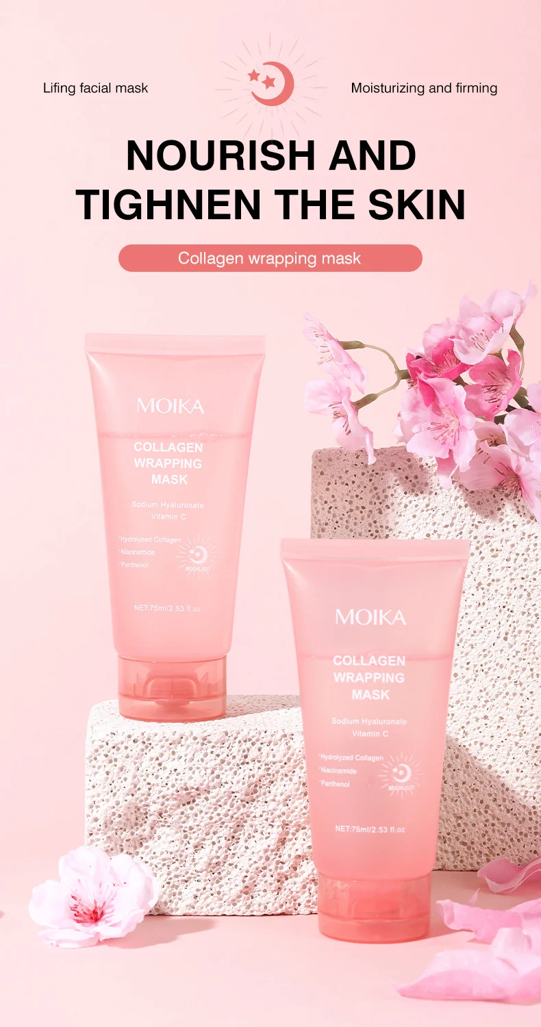 MOIKA Collagen Overnight Peel-Off Wrapping Mask for Firming & Moisturizing 1 collagen overnight peel off mask spu936033219457 desc 1