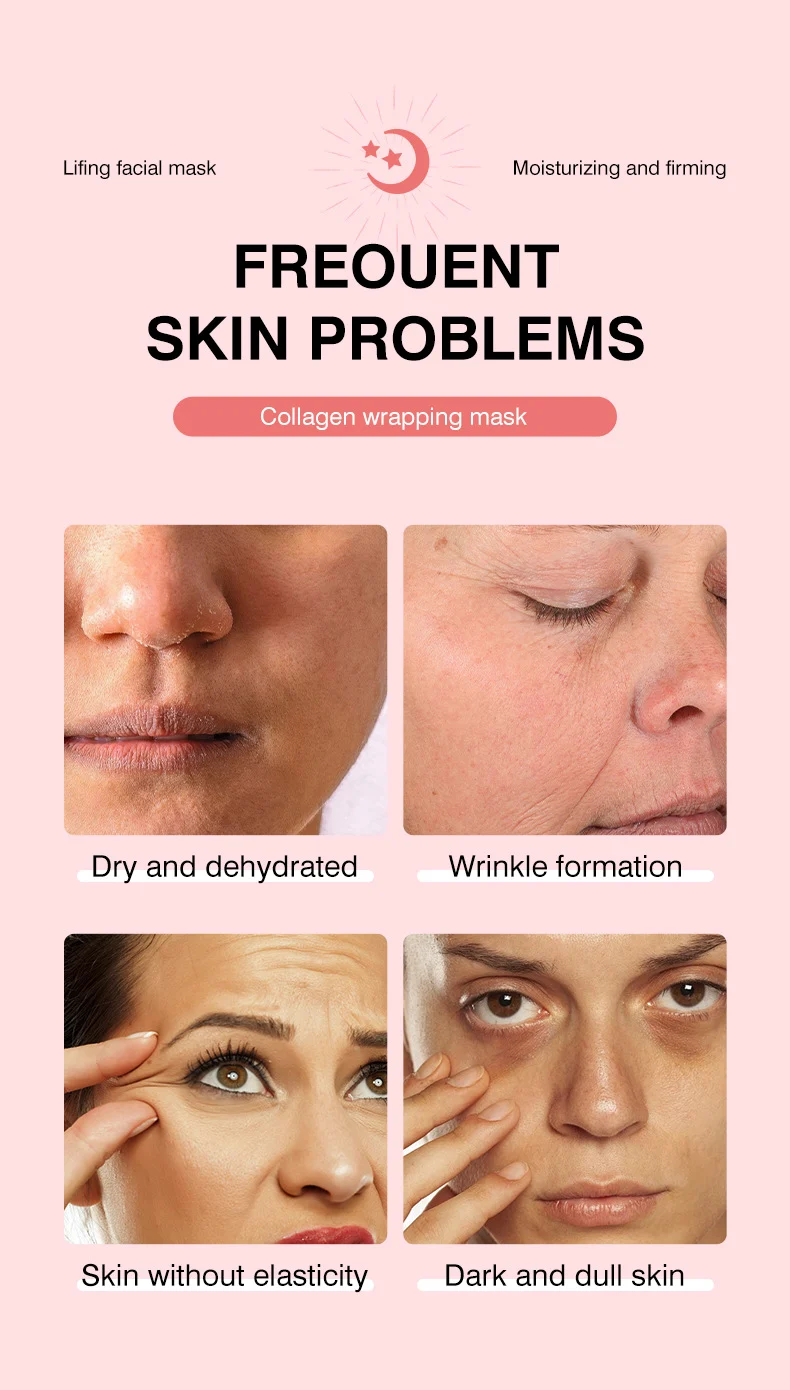 MOIKA Collagen Overnight Peel-Off Wrapping Mask for Firming & Moisturizing 2 collagen overnight peel off mask spu936033219457 desc 2