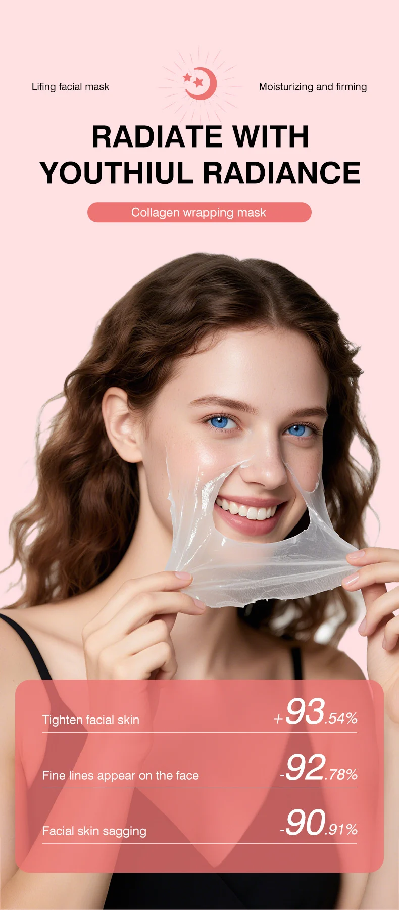 MOIKA Collagen Overnight Peel-Off Wrapping Mask for Firming & Moisturizing 4 collagen overnight peel off mask spu936033219457 desc 4