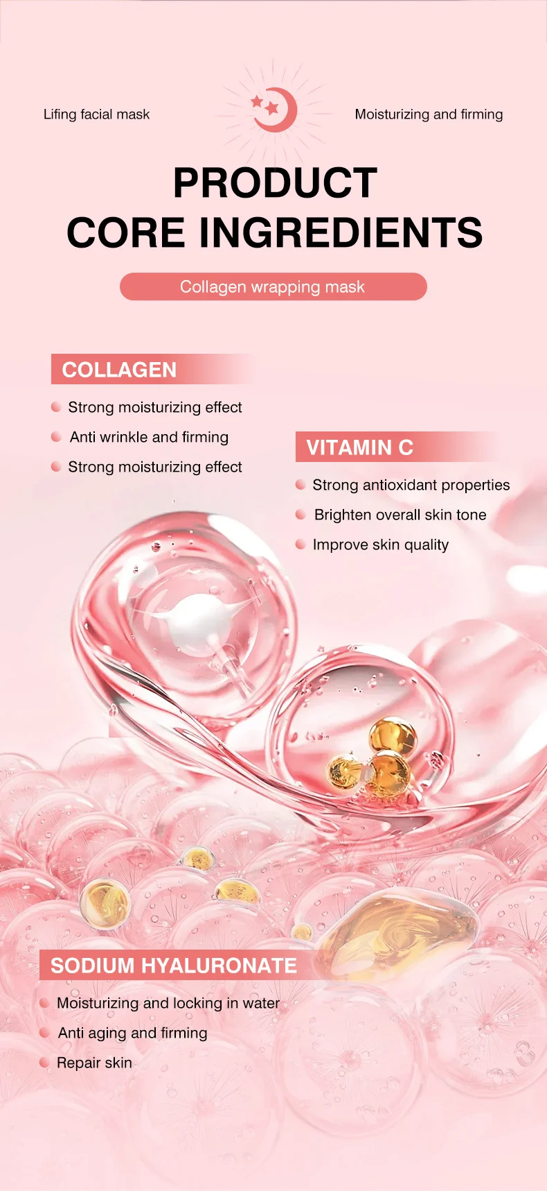 MOIKA Collagen Overnight Peel-Off Wrapping Mask for Firming & Moisturizing 5 collagen overnight peel off mask spu936033219457 desc 5