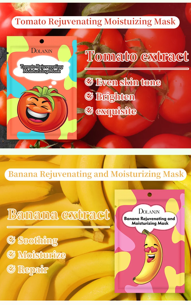 MOIKA & DOLANJN Cute Cartoon Animal & Fruit Facial Masks for Hydration & Brightening 17 cute cartoon fruit facial masks spu680323607158 desc 17