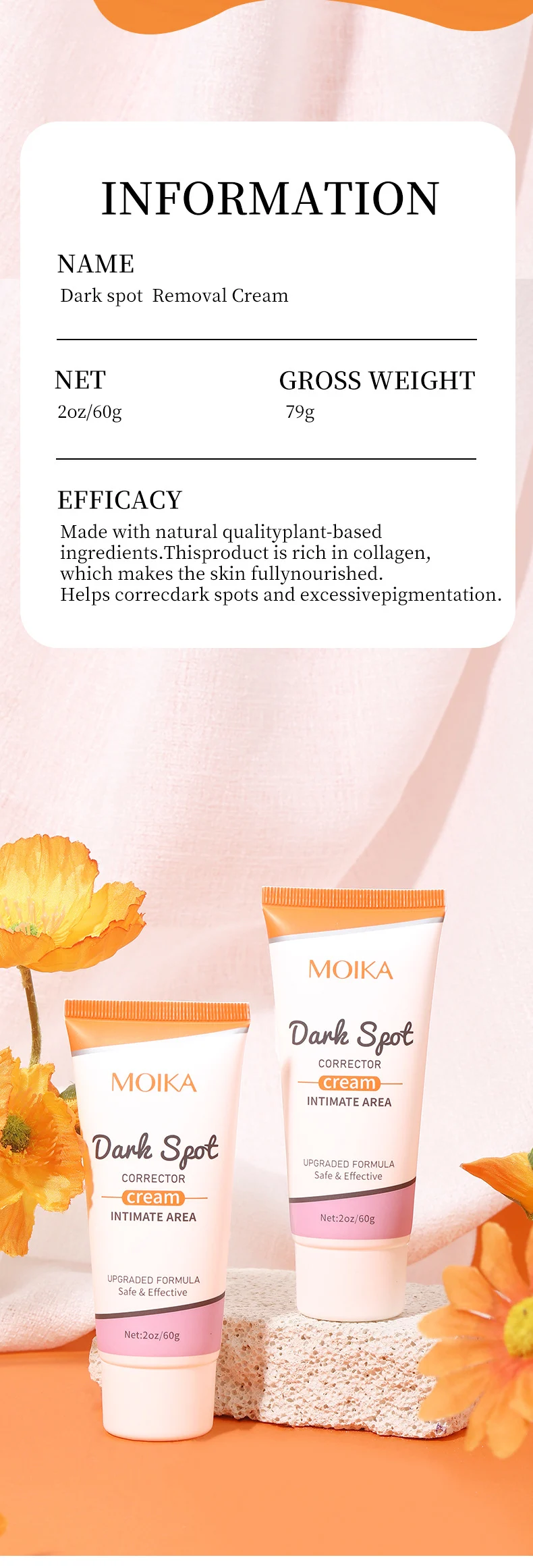 MOIKA Dark Spot Removal Cream for Underarm, Elbows & Knees, 60g 9 dark spot removal cream spu877926030282 desc 9