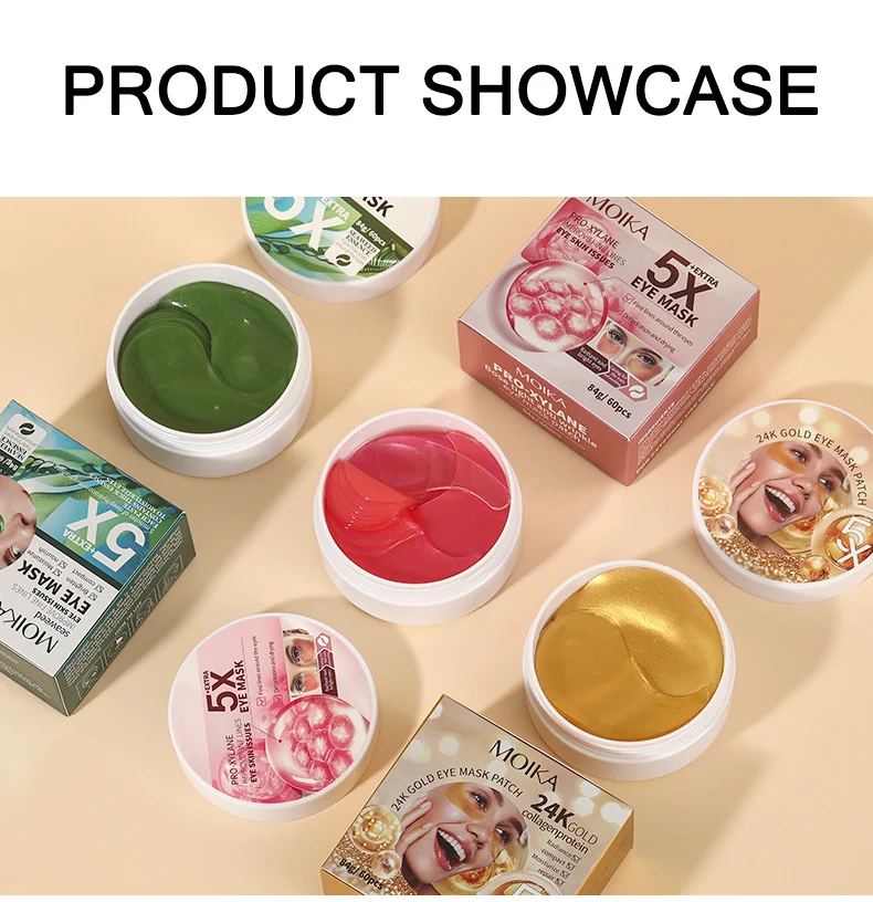 MOIKA 5X Extra Essence Eye Mask Patches, Seaweed & 24K Gold & Pro-Xylane for Dark Circles, Fine Lines, Anti-Wrinkle 10 eye mask patches spu709097888114 desc 10