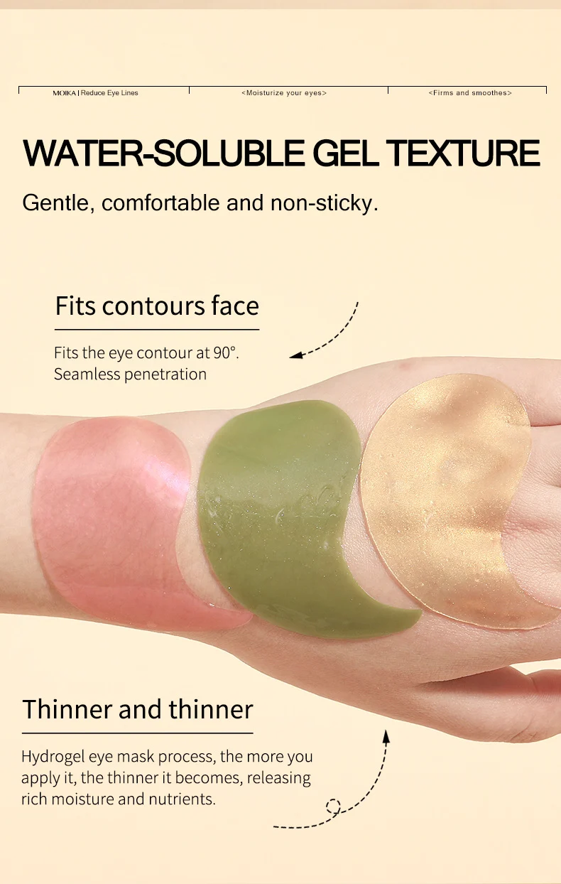 MOIKA Eye Mask Patches 24K Gold Collagen Pro-Xylane Anti-Wrinkle Seaweed Brightening 7 eye mask patches spu767908986613 desc 7