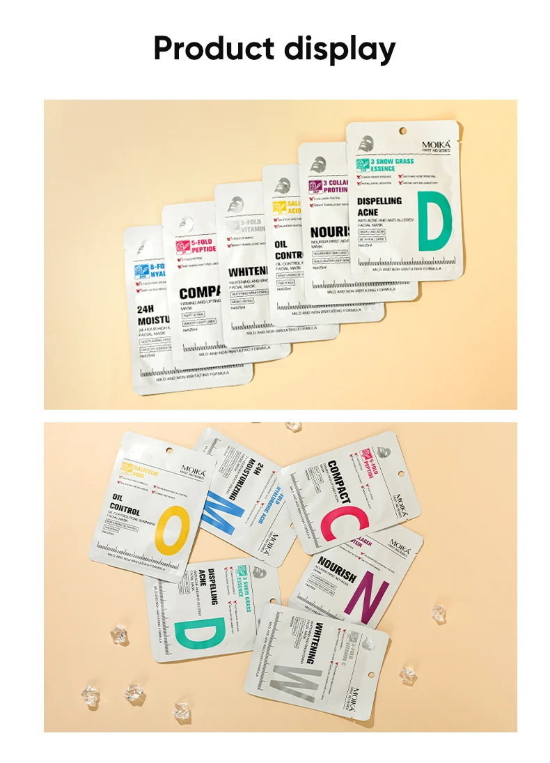 MOIKA Face Mask - 24H Moisturizing, Brightening, Oil Control, Tightening 10 face mask sheet spu760261026803 desc 10