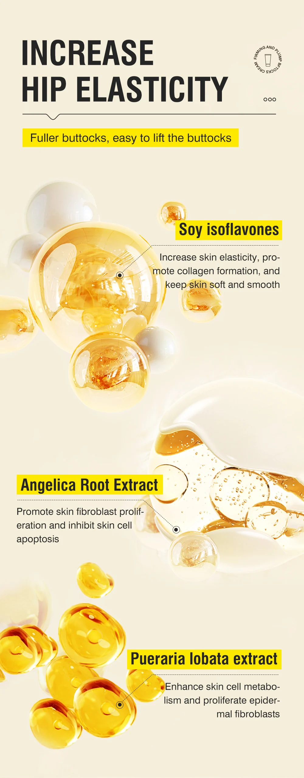 MOIKA Firming Buttock Cream - Lift, Tighten & Plump Buttocks for Perfect Body Shape 3 firming butt lift cream spu765216742222 desc 3