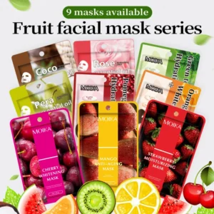 MOIKA Fruit Facial Mask Set - 9 Hydrating Moisturizing Brightening Masks