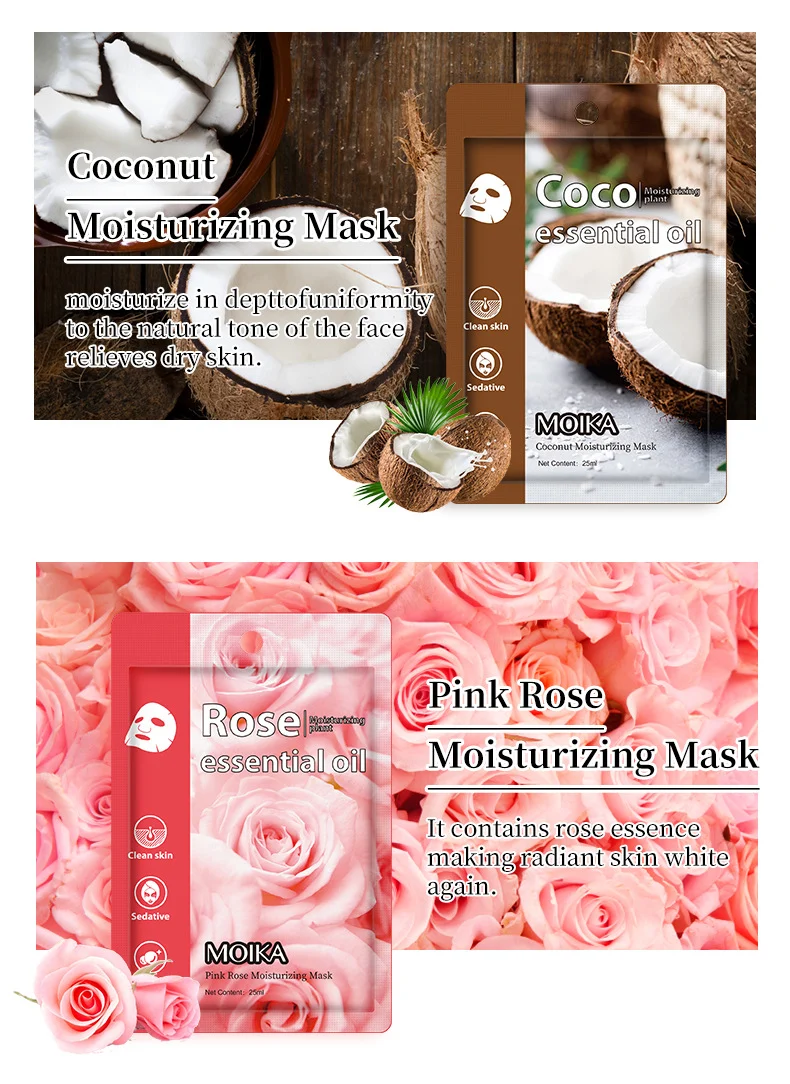 MOIKA Fruit Facial Mask Set - 9 Hydrating Moisturizing Brightening Masks 5 fruit facial mask set spu661571008648 desc 5