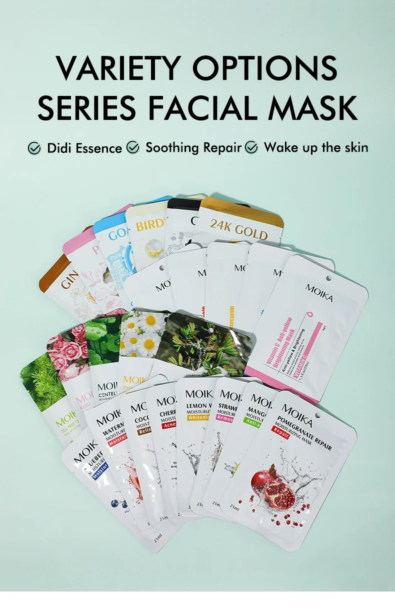 MOIKA Cartoon Fruit Plant Facial Mask Sheets - Hydrating, Brightening, Soothing 1 fruit plant facial mask sheets spu736726177168 desc 1