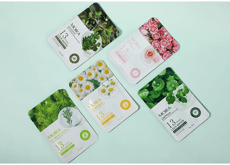 MOIKA Cartoon Fruit Plant Facial Mask Sheets - Hydrating, Brightening, Soothing 14 fruit plant facial mask sheets spu736726177168 desc 14