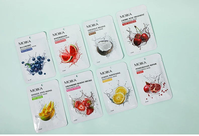 MOIKA Cartoon Fruit Plant Facial Mask Sheets - Hydrating, Brightening, Soothing 15 fruit plant facial mask sheets spu736726177168 desc 15