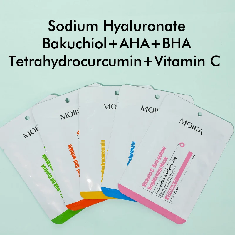 MOIKA Cartoon Fruit Plant Facial Mask Sheets - Hydrating, Brightening, Soothing 18 fruit plant facial mask sheets spu736726177168 desc 18