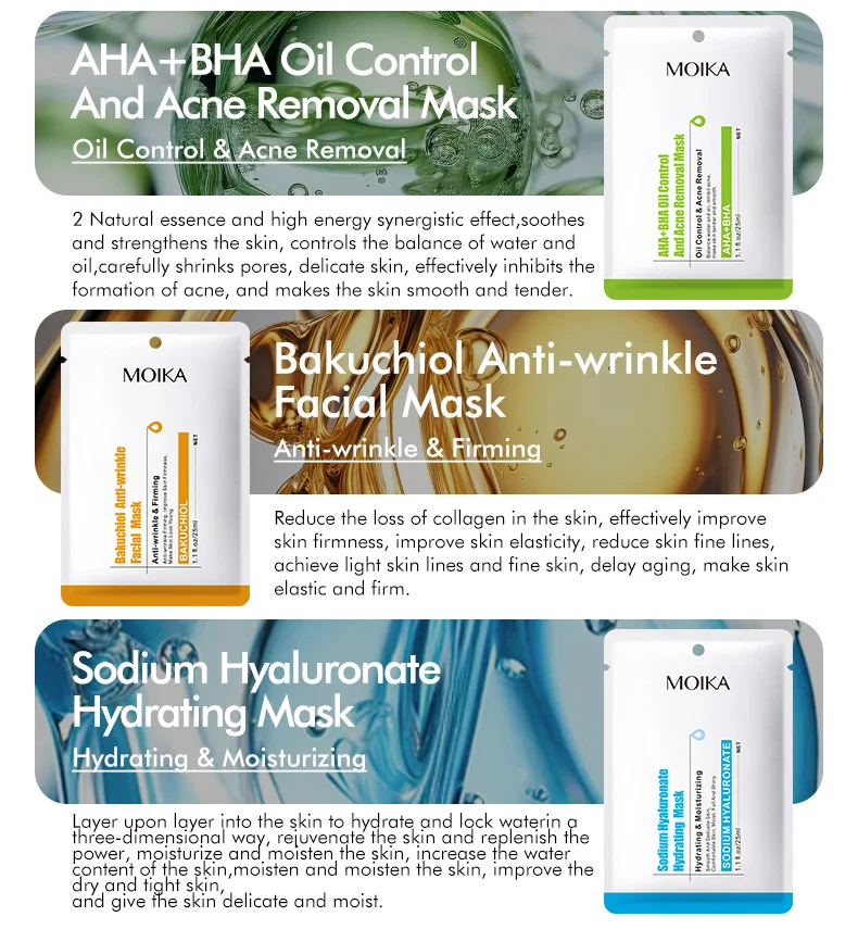 MOIKA Cartoon Fruit Plant Facial Mask Sheets - Hydrating, Brightening, Soothing 5 fruit plant facial mask sheets spu736726177168 desc 5