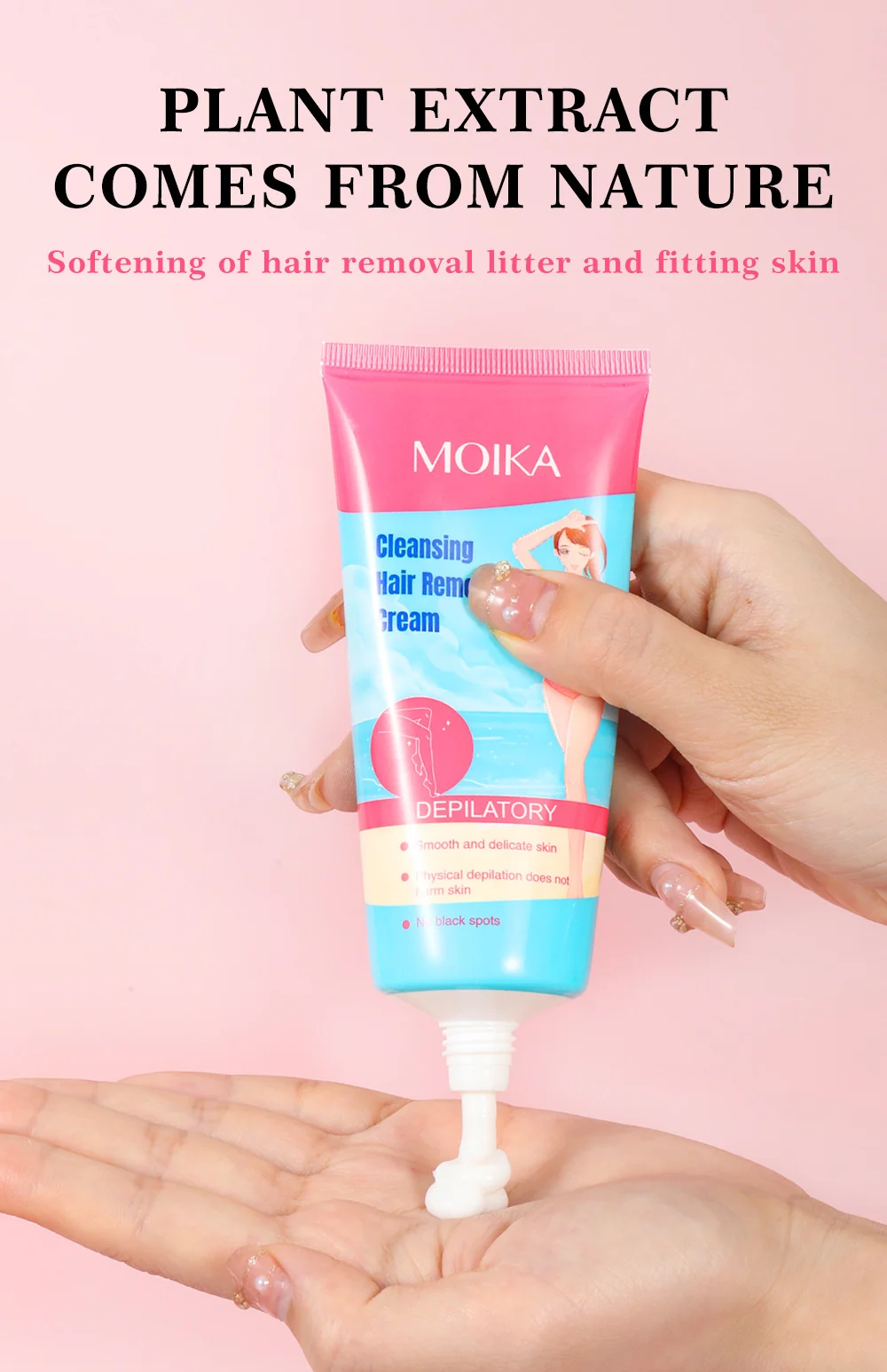 MOIKA Gentle Hair Removal Cream for Underarm, Legs & Bikini Line 6 gentle hair removal cream spu735316768696 desc 6