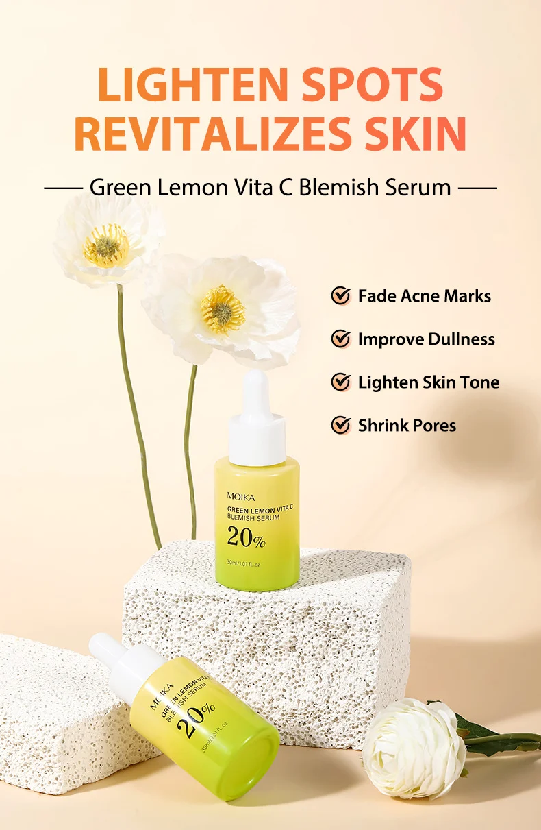MOIKA Green Lemon Vita C Blemish Serum 20% VC Brightening Spot Treatment 1 green lemon vitamin c serum spu694042215168 desc 1