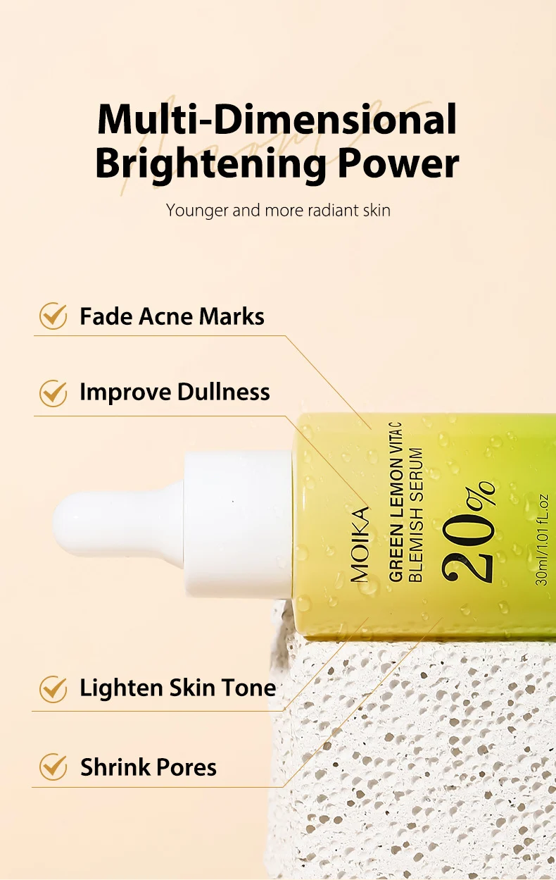 MOIKA Green Lemon Vita C Blemish Serum 20% VC Brightening Spot Treatment 9 green lemon vitamin c serum spu694042215168 desc 9