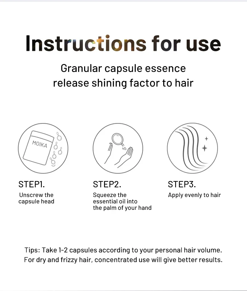 MOIKA Hair Vitamin Serum Capsules 40ml with Moroccan Oil for Damaged Hair Repair 10 hair vitamin serum capsules spu724958071398 desc 10