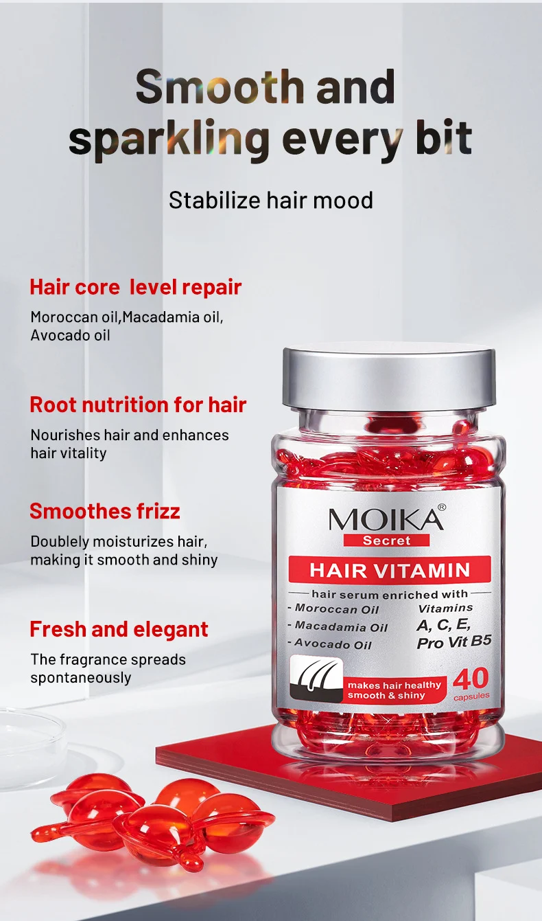 MOIKA Hair Vitamin Serum Capsules 40ml with Moroccan Oil for Damaged Hair Repair 4 hair vitamin serum capsules spu724958071398 desc 4