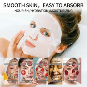 MOIKA Hydrating Facial Mask Set - Fruit & Plant Essence, Brightening & Soothing, 25ml