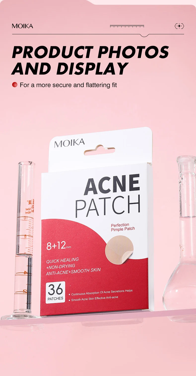 MOIKA Salicylic Acid Acne Patches 36 Pcs, Invisible Hydrocolloid Pimple Patch for Spot Treatment 10 hydrocolloid acne patches spu723137994867 desc 10