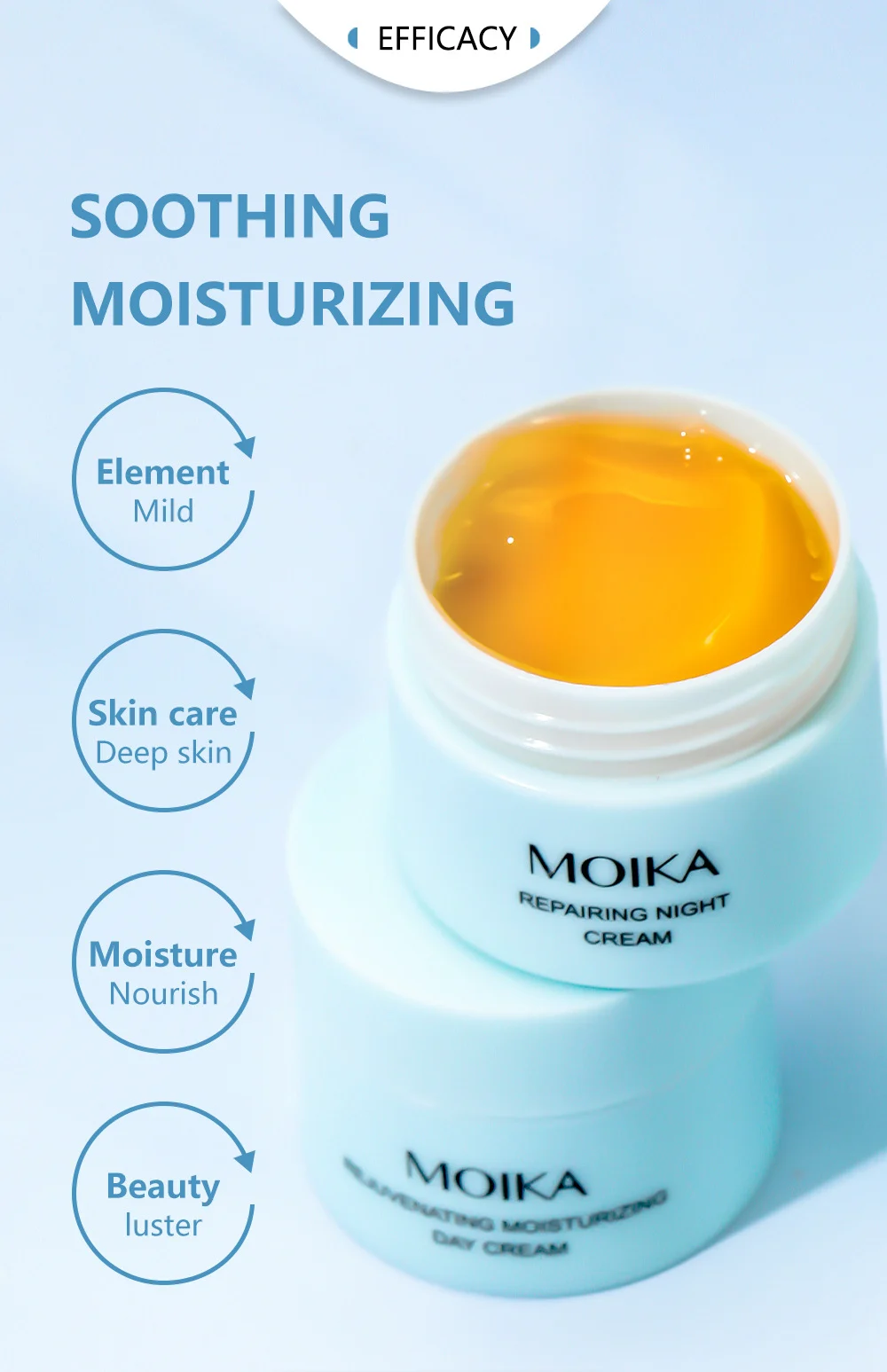MOIKA Day and Night Cream Set 15g+15g Moisturizing Face Cream 3 moisturizing day night cream set spu741721446035 desc 3
