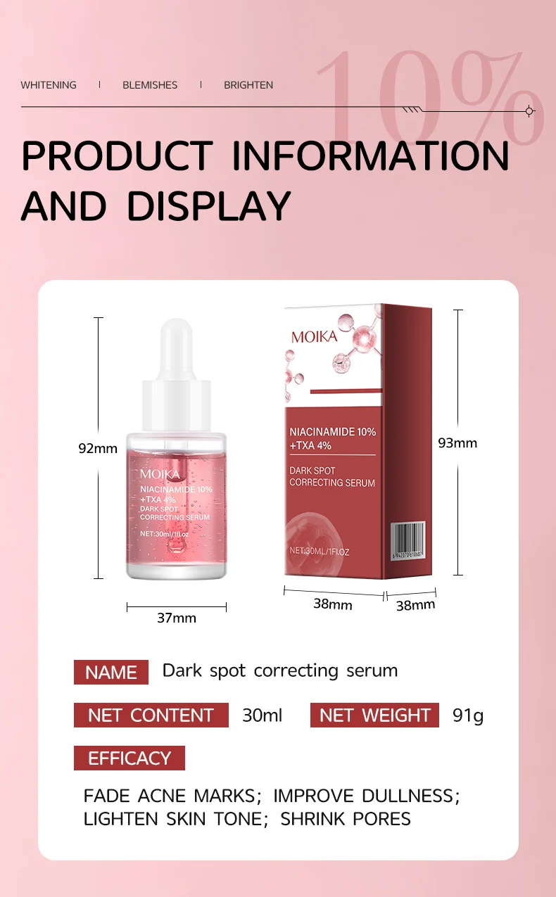 MOIKA Niacinamide 10% TXA 4% Serum for Dark Spots, Brightening & Blemish 7 niacinamide serum dark spot correction spu901541217129 desc 7