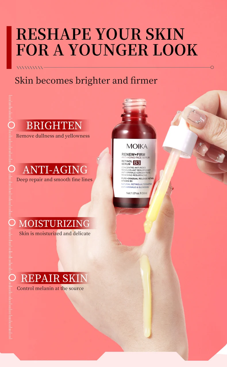 MOIKA Retinol B3 Serum Face Wrinkle Concentrate Anti-Aging Repair 3 retinol b3 anti aging serum spu899978827675 desc 3