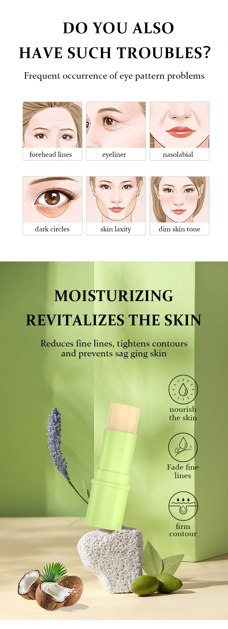 MOIKA Retinol Eye Cream Stick with AHA & BHA for Wrinkles, Firming, and Brightening 2 retinol eye cream stick spu733242734173 desc 2