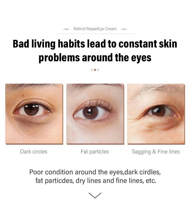 MOIKA Retinol Repair Eye Cream for Dark Circles & Wrinkles 30g 2 retinol repair eye cream spu727910369444 desc 2