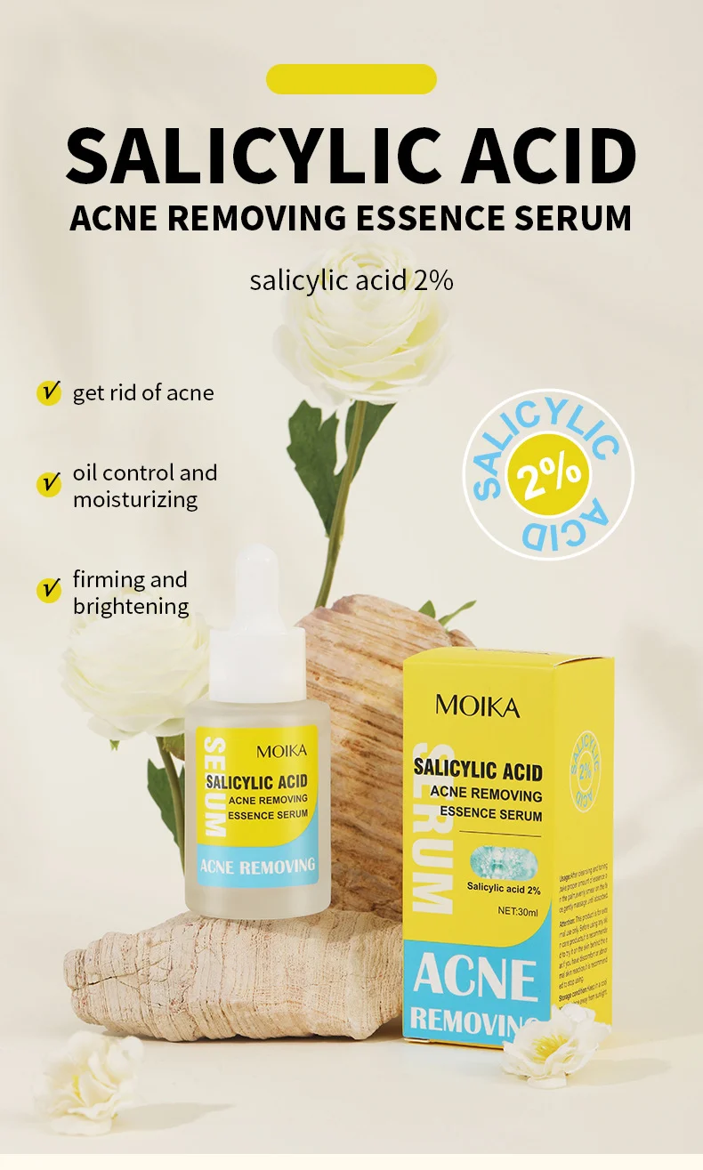 MOIKA Salicylic Acid 2% Acne Removing Essence Serum, Oil Control & Brightening 1 salicylic acid acne removing serum spu672389144657 desc 1
