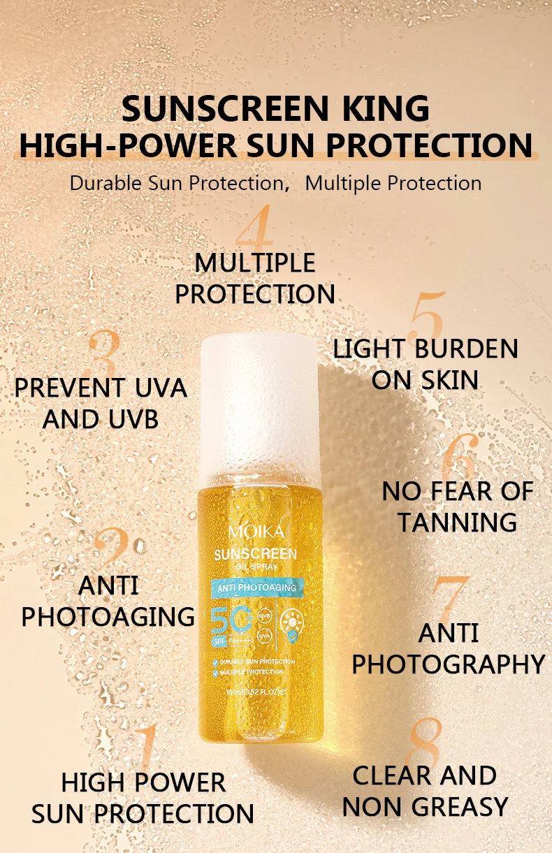 MOIKA Sunscreen Oil Spray SPF 50+ UV Protection for Face and Body 4 sunscreen oil spray spu712311220965 desc 4