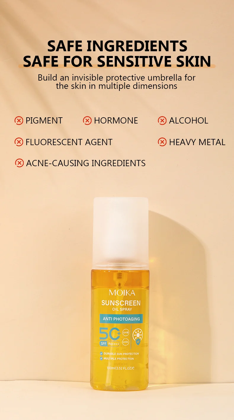 MOIKA Sunscreen Oil Spray SPF50+ PA++++ Watery Anti-Photoaging Face & Body Protection 10 sunscreen oil spray spu766135383588 desc 10
