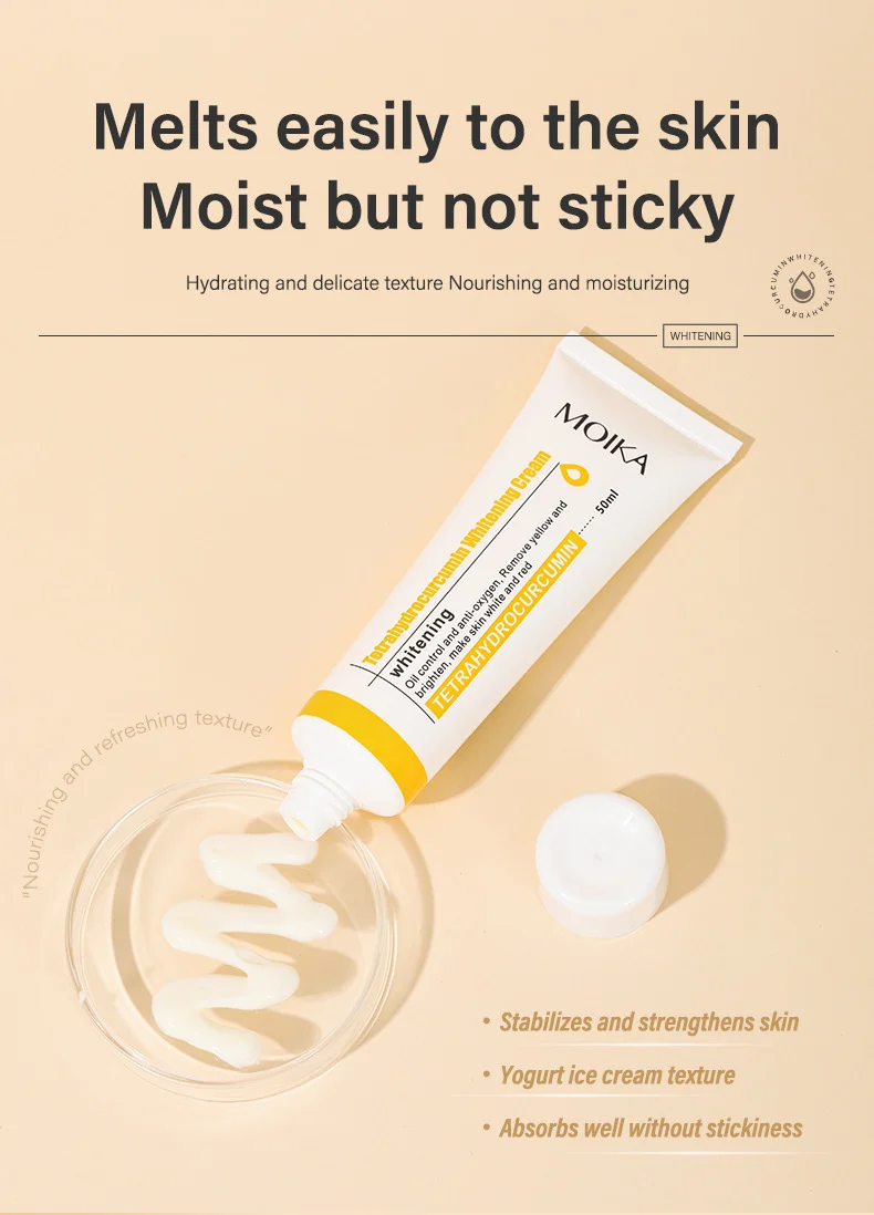 MOIKA Tetrahydrocurcumin Whitening Cream Brighten Skin Moisturize 50ml 8 tetrahydrocurcumin whitening face cream spu733386467660 desc 8