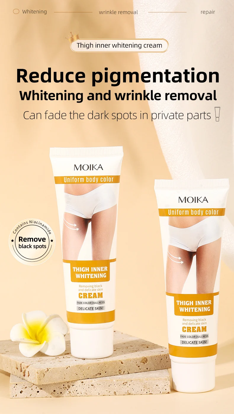 MOIKA Thigh Inner Whitening Cream - Brighten & Even Skin Tone, Reduce Dark Spots 1 thigh whitening cream spu690304699828 desc 1