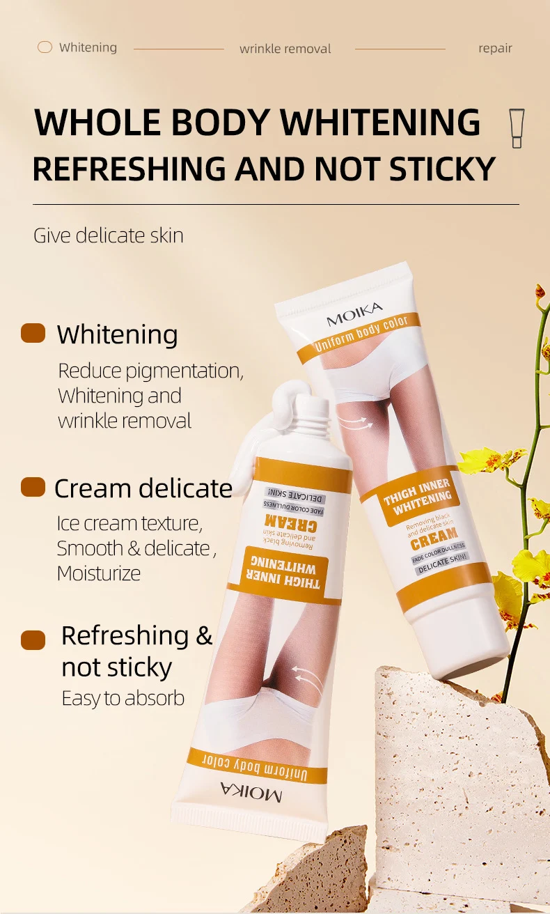 MOIKA Thigh Inner Whitening Cream - Brighten & Even Skin Tone, Reduce Dark Spots 2 thigh whitening cream spu690304699828 desc 2