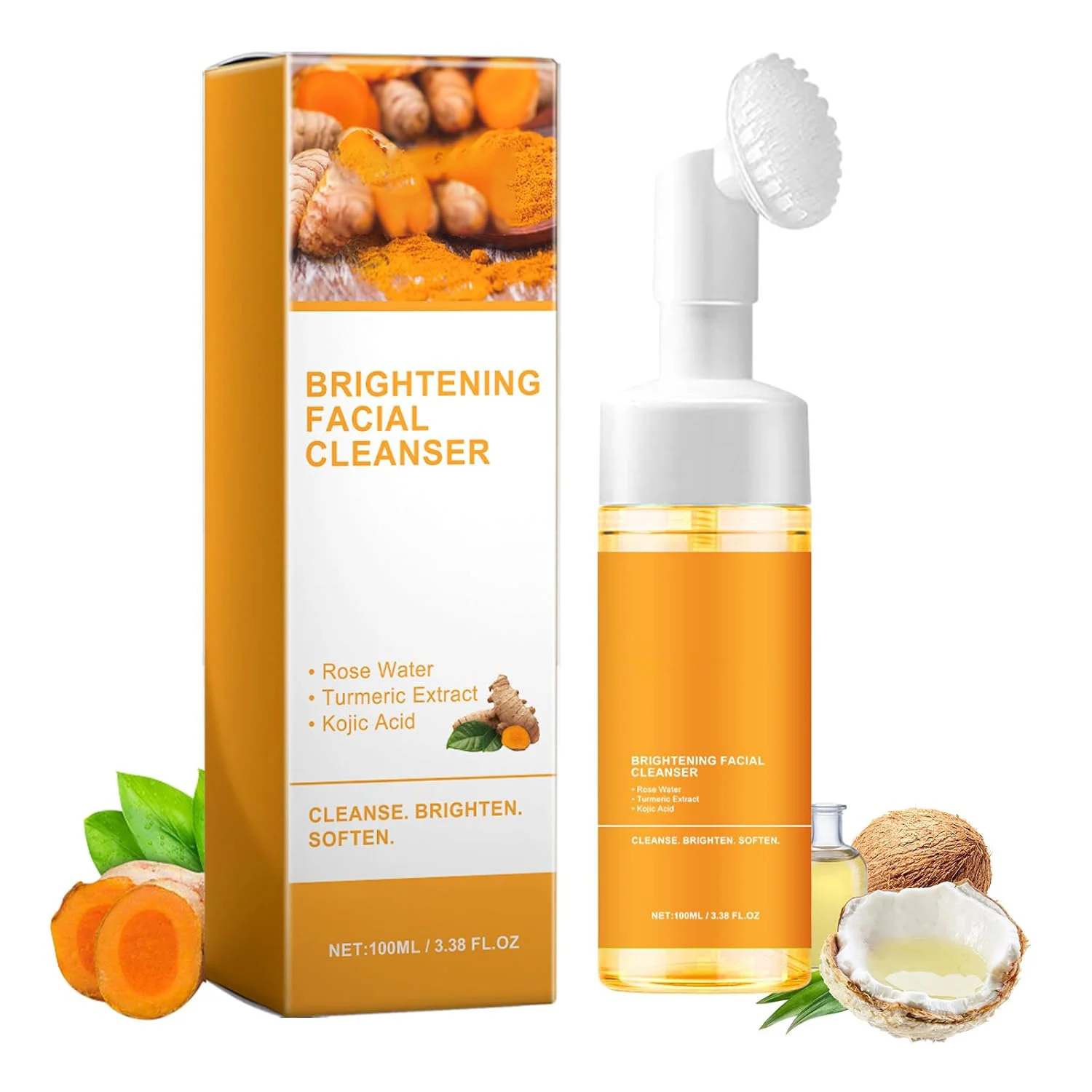 MOIKA Turmeric Cleansing Mousse with Kojic Acid & Vitamin C, Brightening Facial Foam 1 turmeric kojic acid cleansing mousse spu947227005853 desc 1