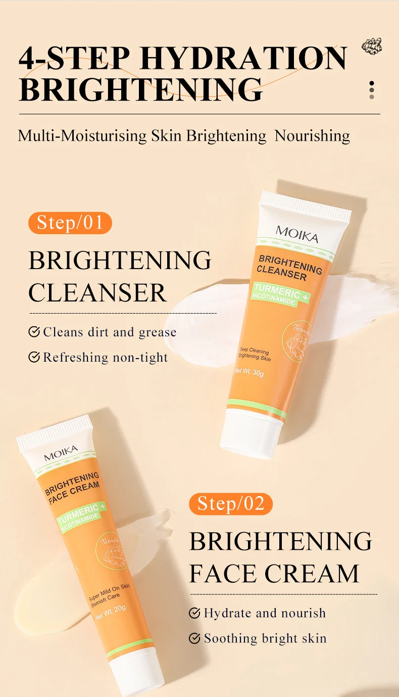 MOIKA Turmeric & Niacinamide Brightening 4-Piece Skincare Set for Soothing & Hydrating Skin 7 turmeric niacinamide skincare set spu659443258270 desc 7