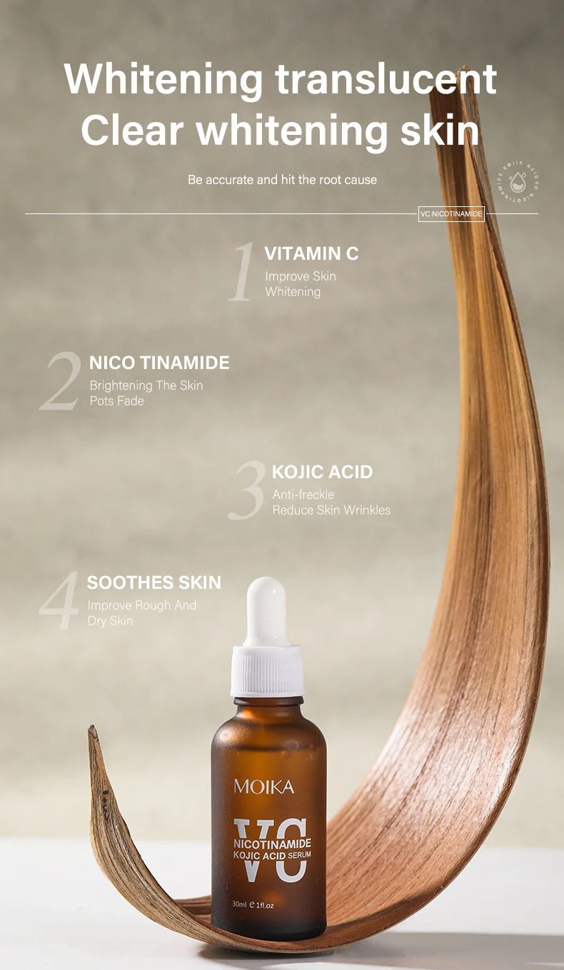 MOIKA VC Nicotinamide Kojic Acid Serum 30ml - Whitening Anti-Freckle Brightening Face Essence 3 vc kojic acid niacinamide serum spu733367399898 desc 3