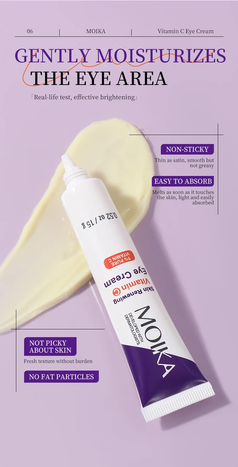 MOIKA Vitamin C Eye Cream with Pro-Xylane Reduces Wrinkles & Dark Circles 6 vitamin c eye cream spu895516135708 desc 6