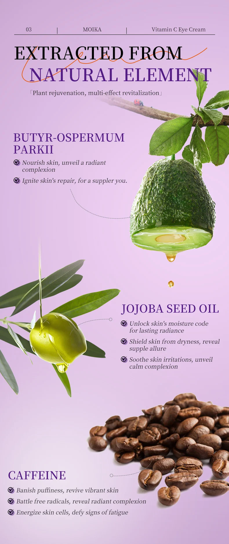 MOIKA Vitamin C Eye Cream for Dark Circles & Wrinkles, 15g Moisturizing Anti-Aging 4 vitamin c eye cream spu896237329119 desc 4