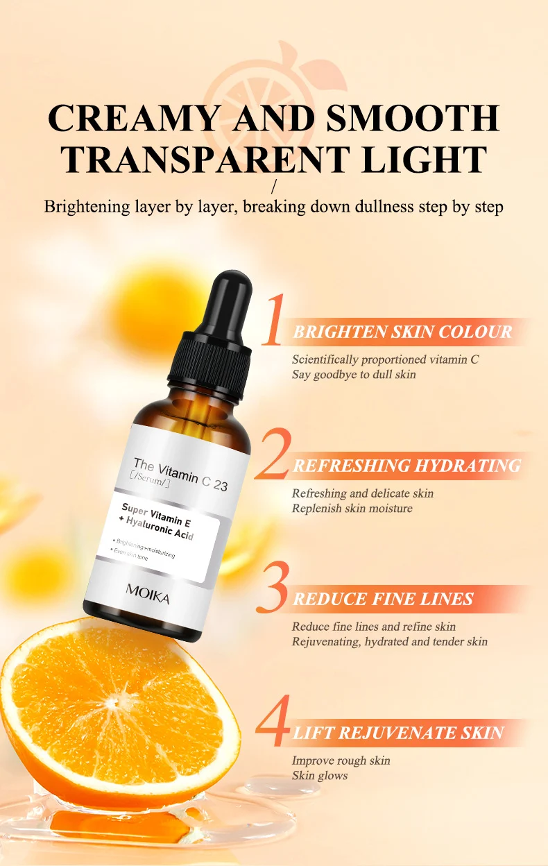 MOIKA Vitamin C 23% Serum for Brightening, Moisturizing & Anti-Wrinkle 4 vitamin c facial serum spu766265361296 desc 4