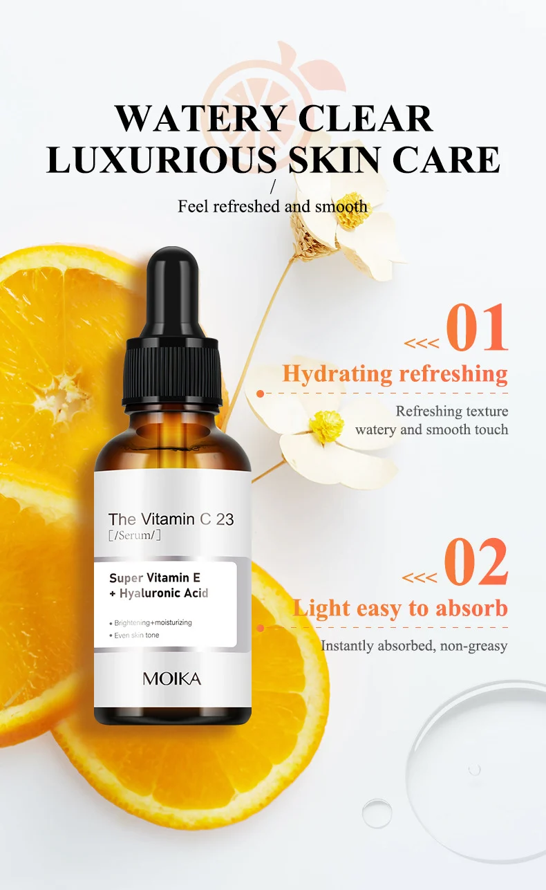 MOIKA Vitamin C 23% Serum for Brightening, Moisturizing & Anti-Wrinkle 8 vitamin c facial serum spu766265361296 desc 8